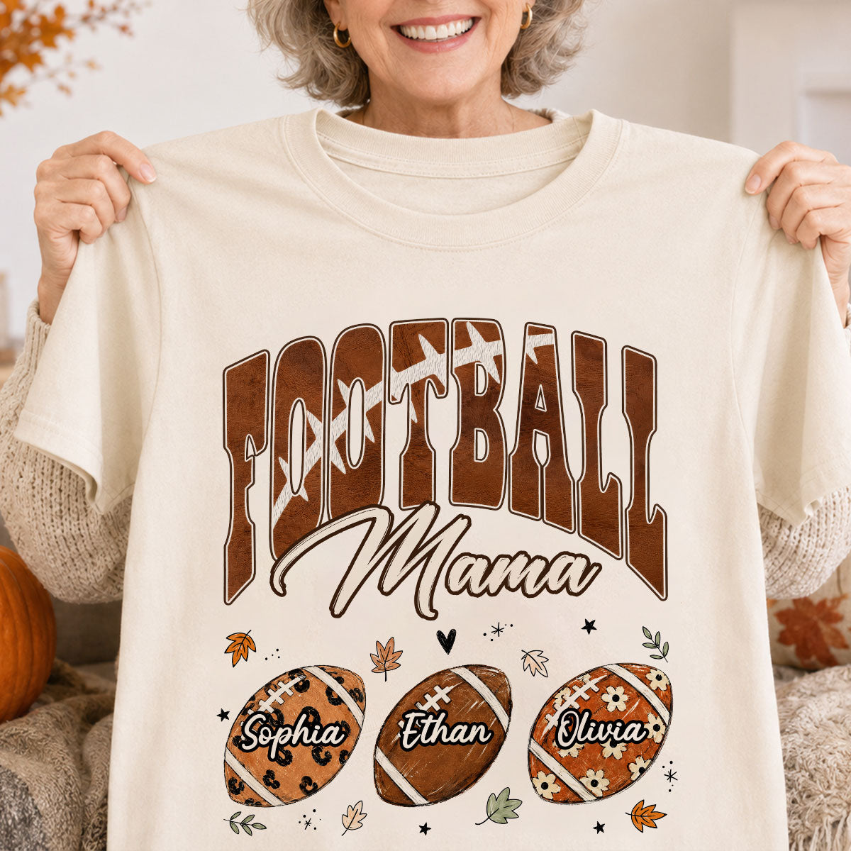 Trending Football Grandma Fall Season - Personalized Shirt - Gift For Grandmas, Moms