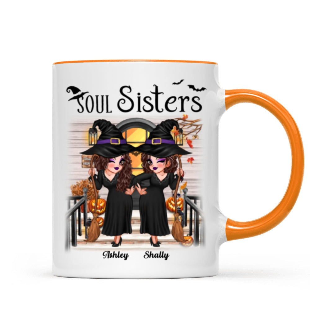 Halloween Best Friends Sister Front Porch Personalized Mug