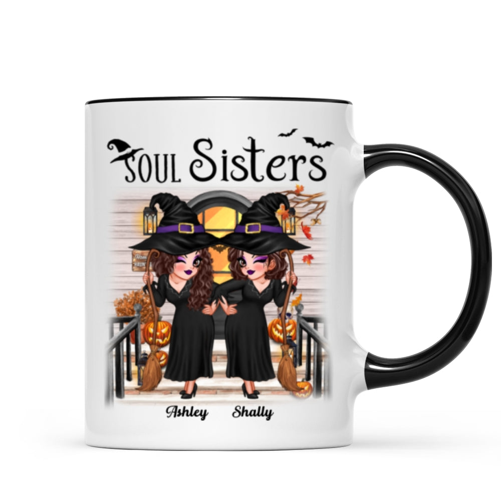 Halloween Best Friends Sister Front Porch Personalized Mug
