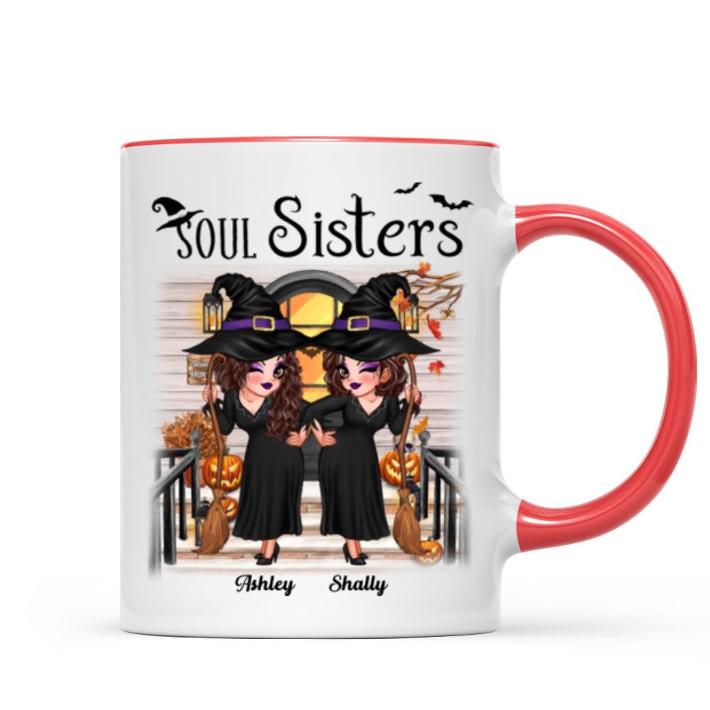 Halloween Best Friends Sister Front Porch Personalized Mug