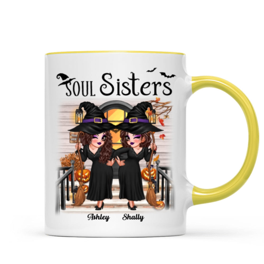 Halloween Best Friends Sister Front Porch Personalized Mug