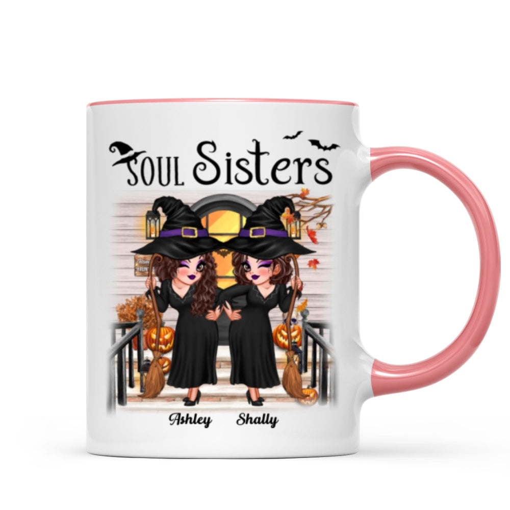 Halloween Best Friends Sister Front Porch Personalized Mug