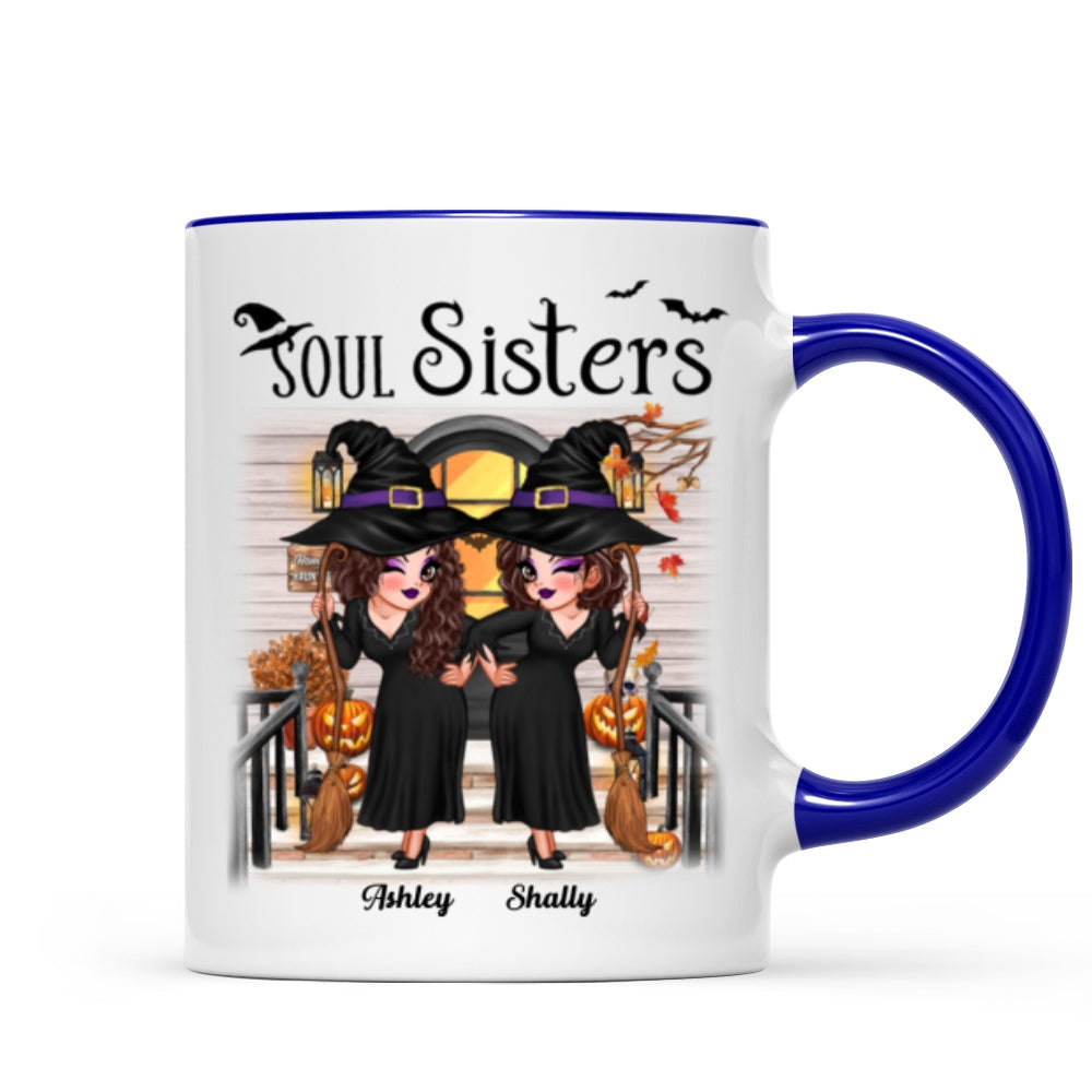 Halloween Best Friends Sister Front Porch Personalized Mug
