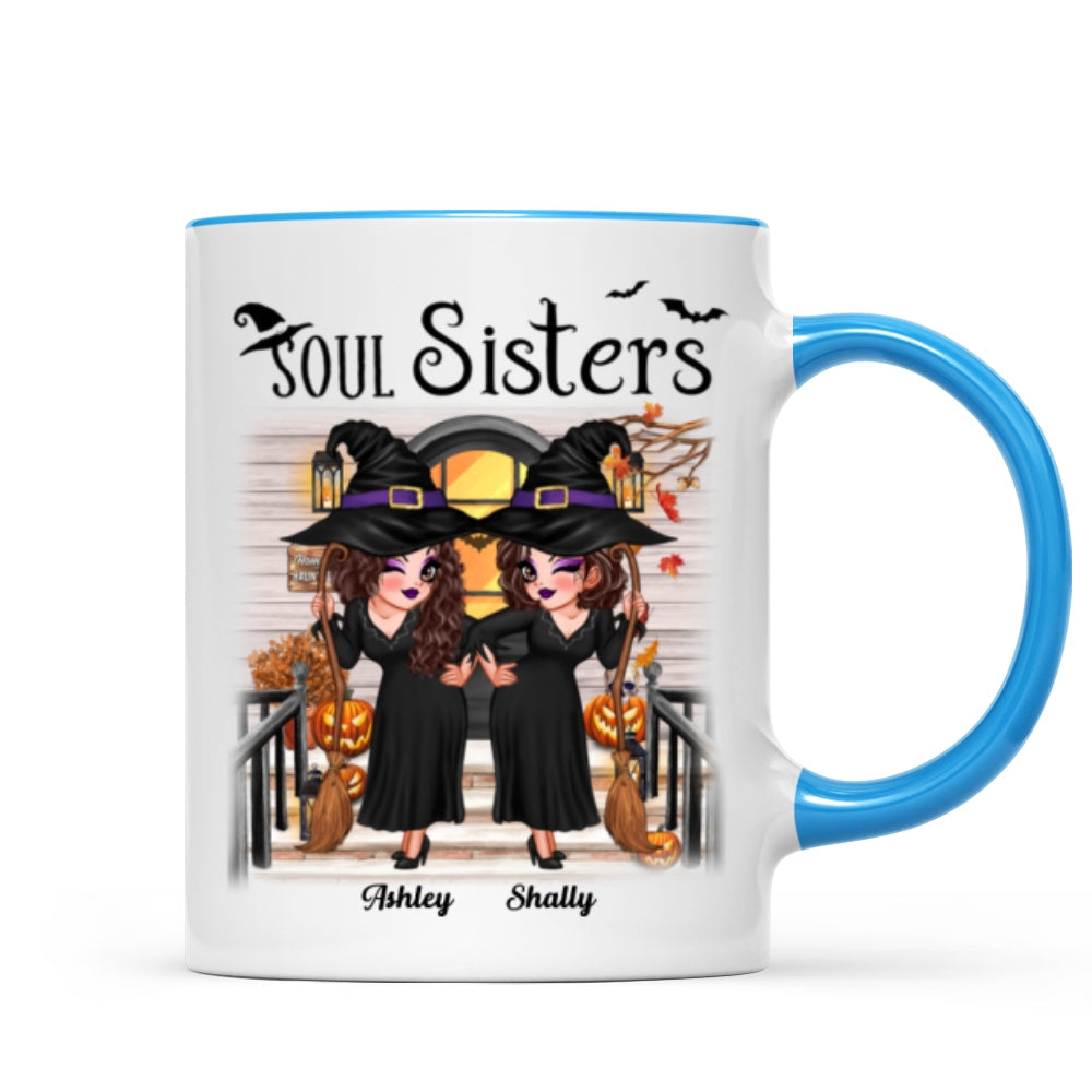 Halloween Best Friends Sister Front Porch Personalized Mug