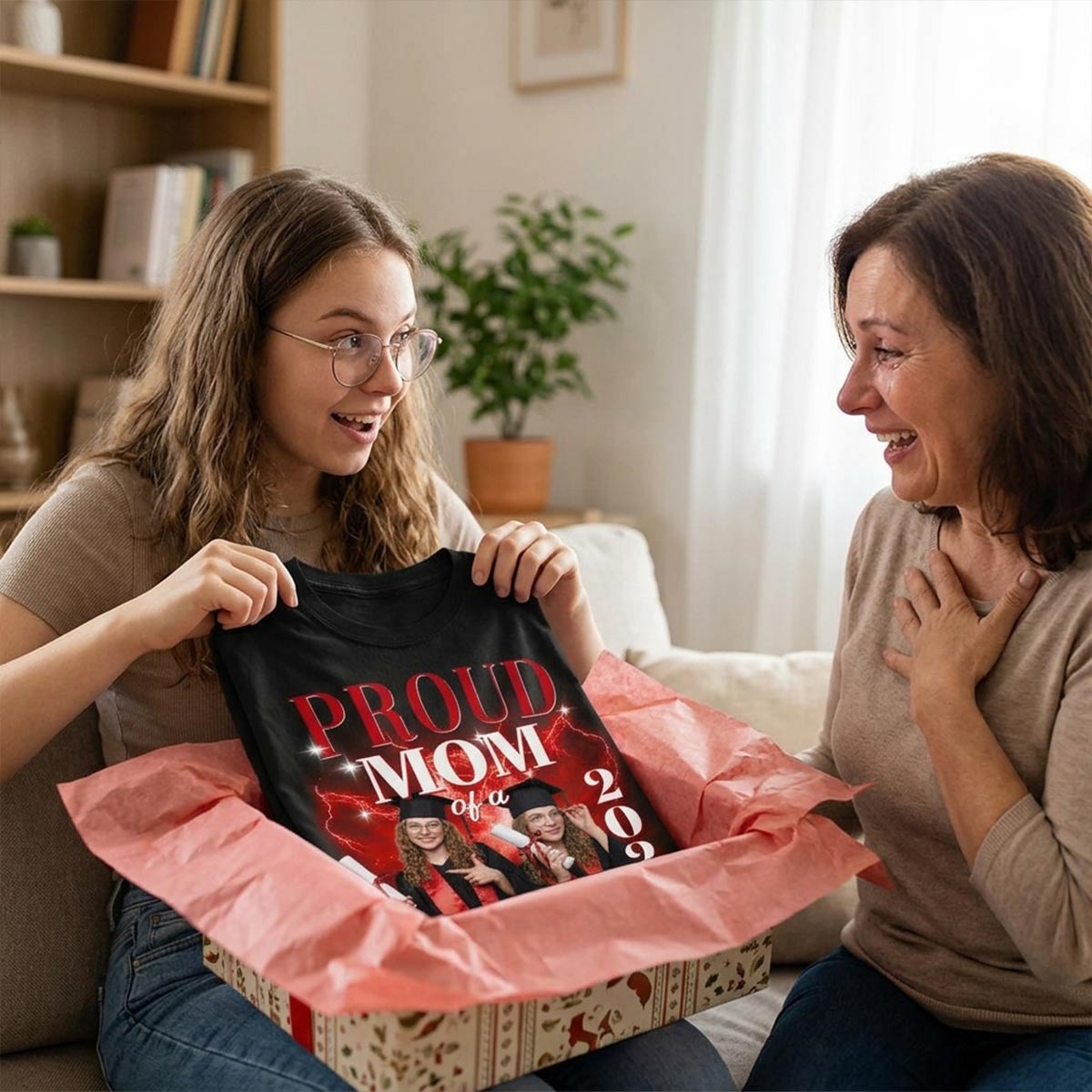 Proud Mom Dad Grandma Grandpa Of A 2026 Graduate Custom Photo - Personalized Shirt - Family Matching Graduation Shirt, Graduation Party Gift, Senior Class of 2026