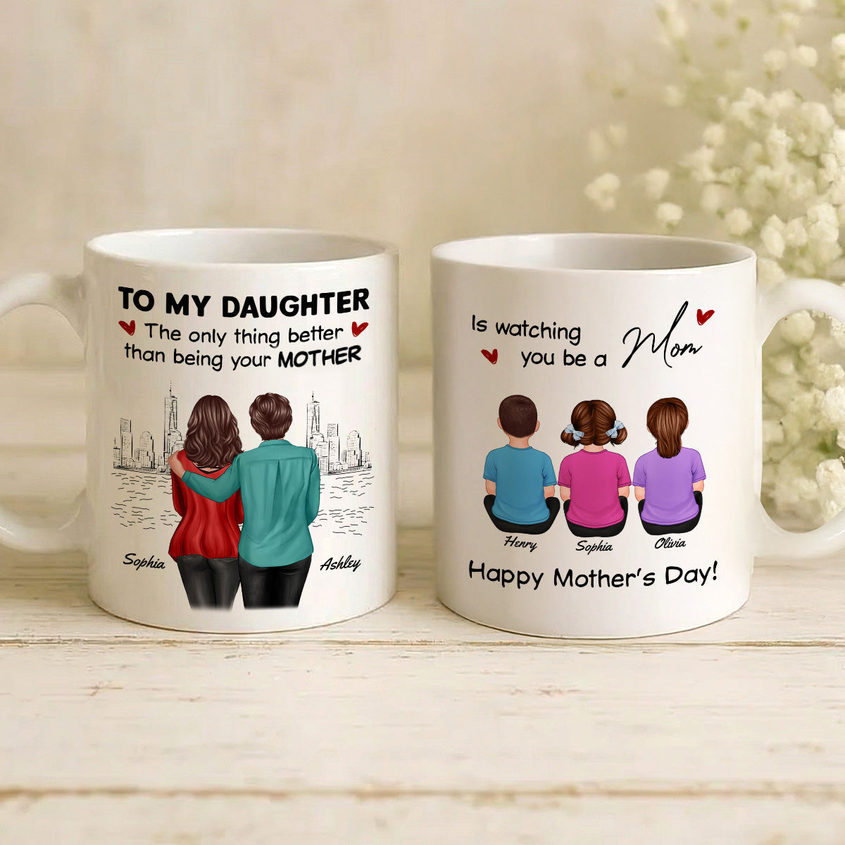 From Mom Dad Watching You Be A Mom - Personalized Mug - Mother's Day Gift For Daughter