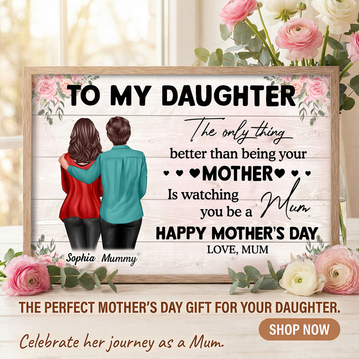 To My Daughter From Mum Happy Mother's Day - Personalized Poster - Mother's Day Gift For Daughter