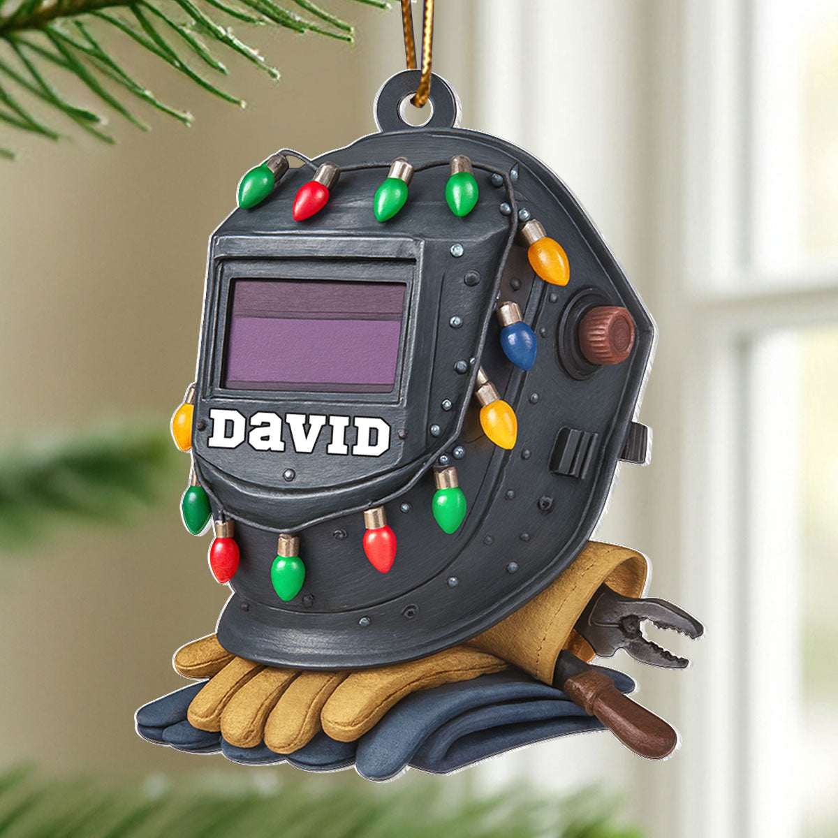 Forged in Fire & Skill – Personalized Acrylic Ornament – Honor Christmas Gift for Welders
