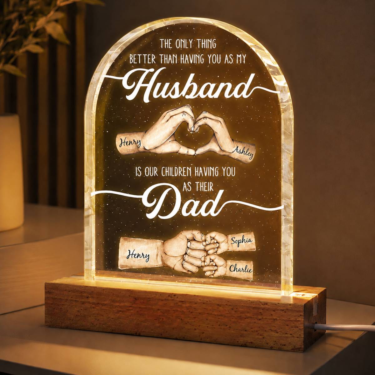 The Only Thing Better Than Having You As Husband - Personalized Acrylic Block LED Night Light - Father's Day Gift For Husband, Dad