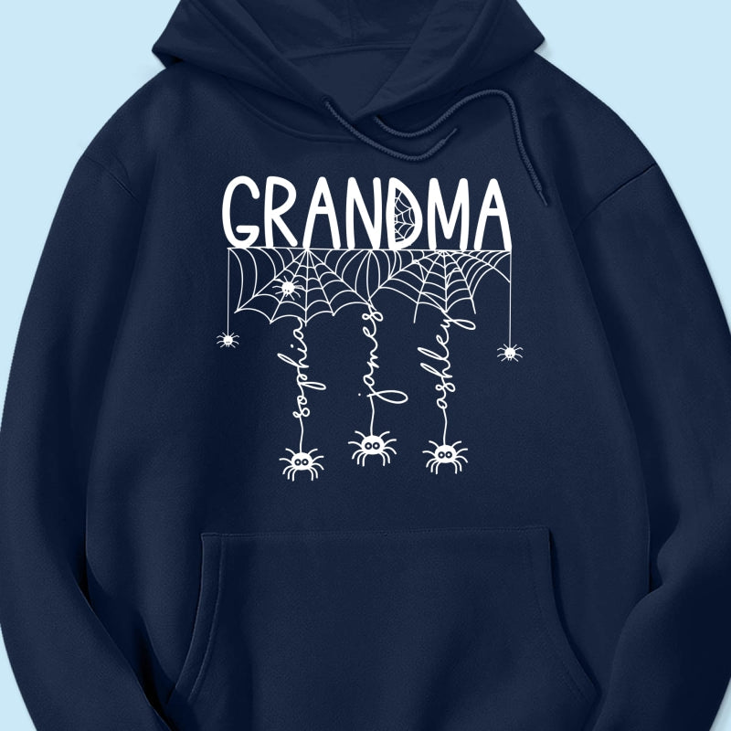 Grandma Mom Spooky Spiders - Personalized Shirt - Halloween Gift