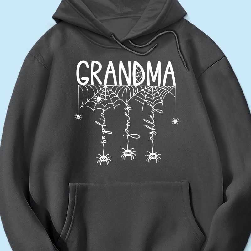 Grandma Mom Spooky Spiders - Personalized Shirt - Halloween Gift
