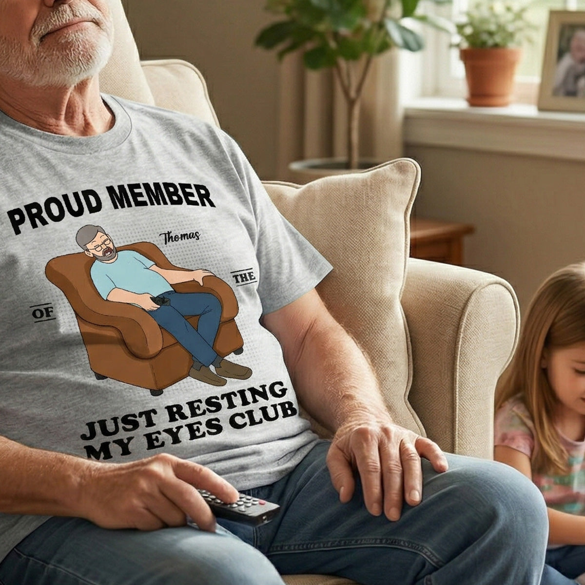 Proud Member Of Just Resting My Eyes Club - Personalized Shirt - Funny Father's Day Gift For Husband, Dad, Grandpa
