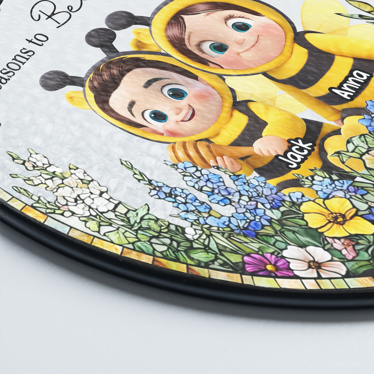 Grandma's Reasons to Bee Happy - Personalized Suncatcher - Mother's Day Gift for Grandma, Mom, Wife