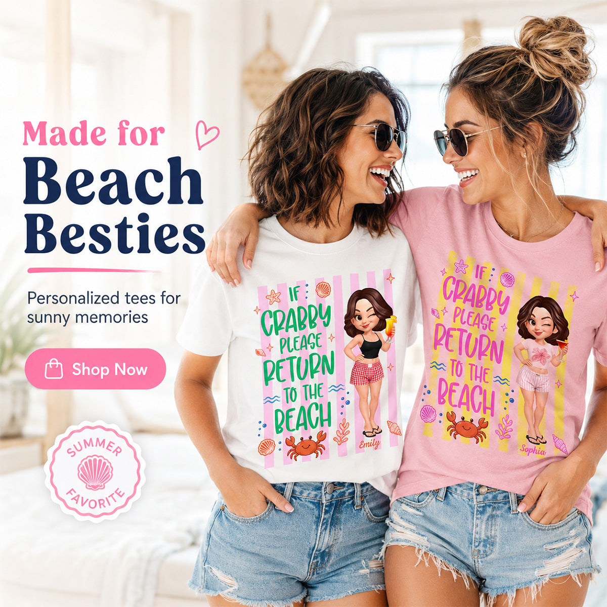 If Crabby Return To The Beach - Personalized Shirt - Summer Funny Shirt