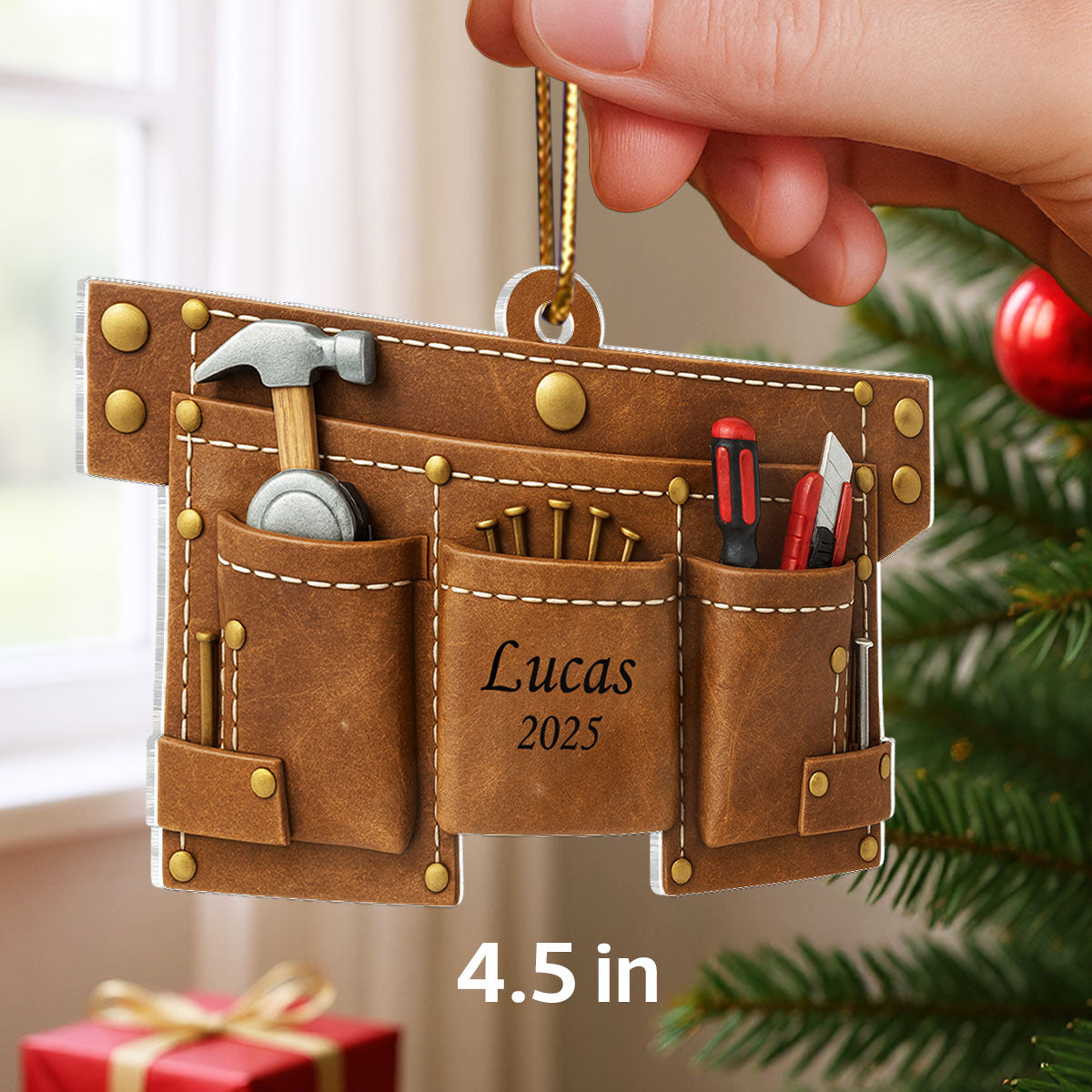 Proud Carpenter Craftsmanship – Personalized Acrylic Ornament – Gift for Skilled Woodworkers