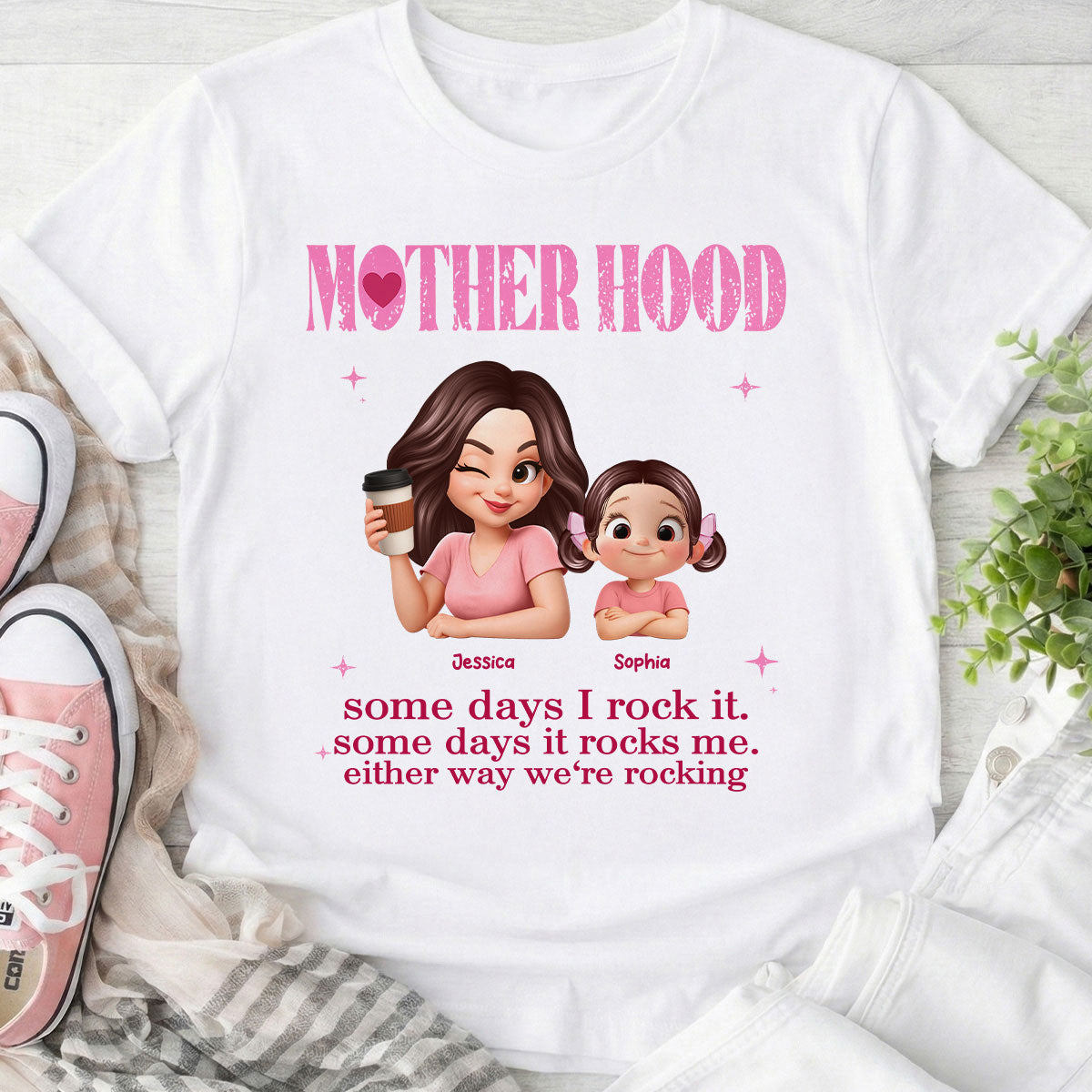 Rockin' Motherhood - Personalized Shirt - Mother's Day Gift for Mom, Wife