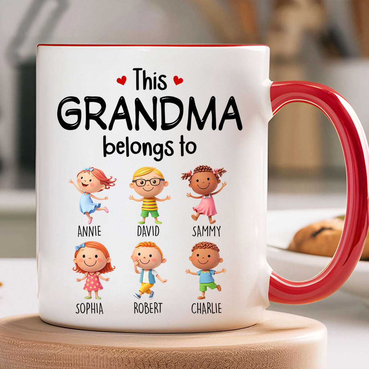 This Grandma Belongs to Cute Grandkids - Personalized Mug - Heartfelt Gift for Grandma