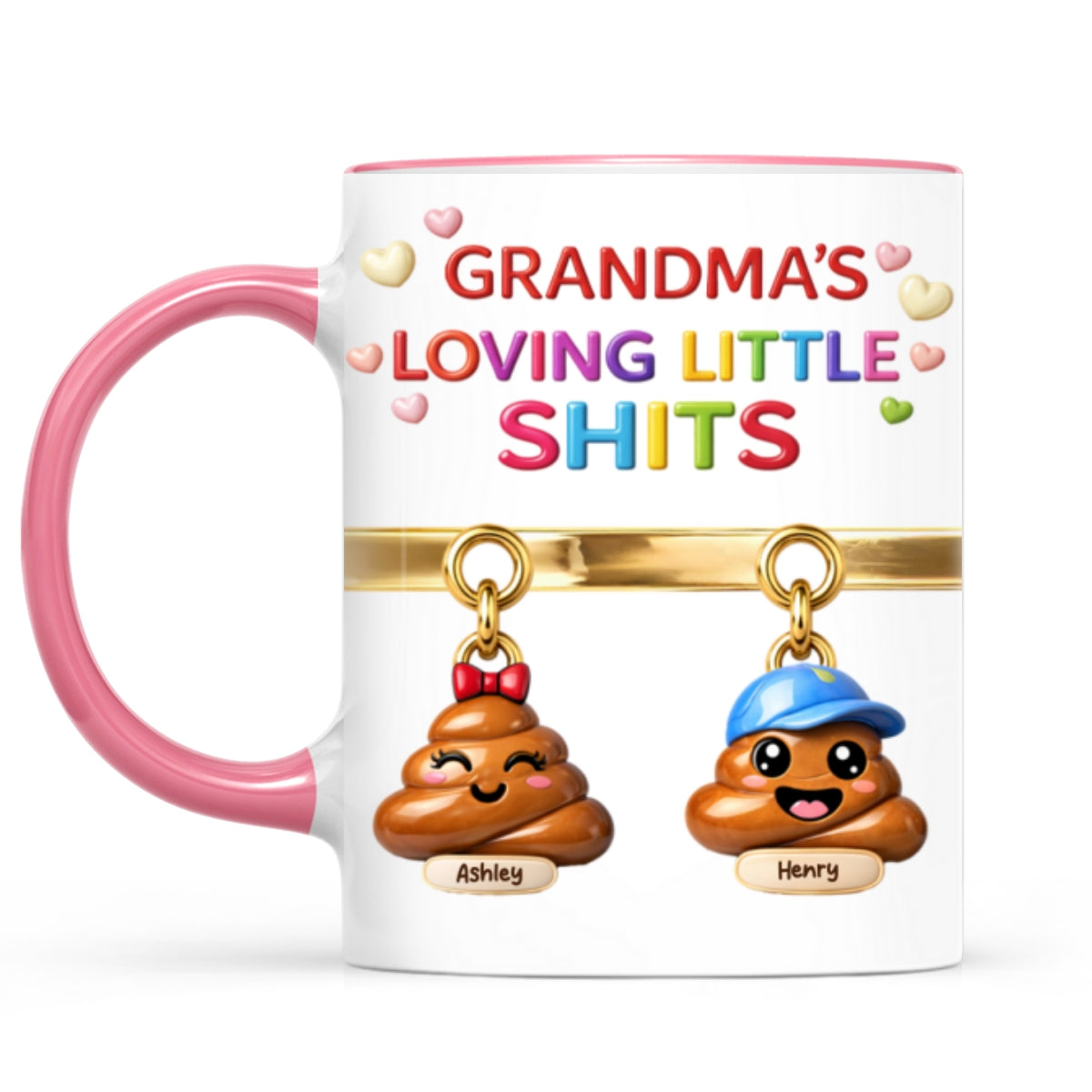 Grandma Mom's Loving Little Shi*t - Personalized Mug - Funny Mother's Day Gift for Grandma, Mom