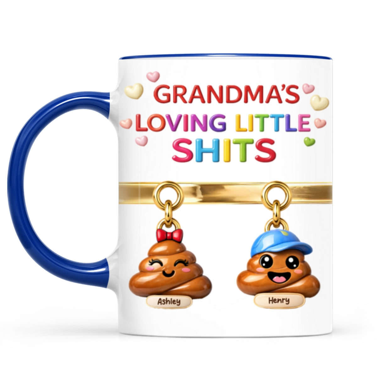 Grandma Mom's Loving Little Shi*t - Personalized Mug - Funny Mother's Day Gift for Grandma, Mom
