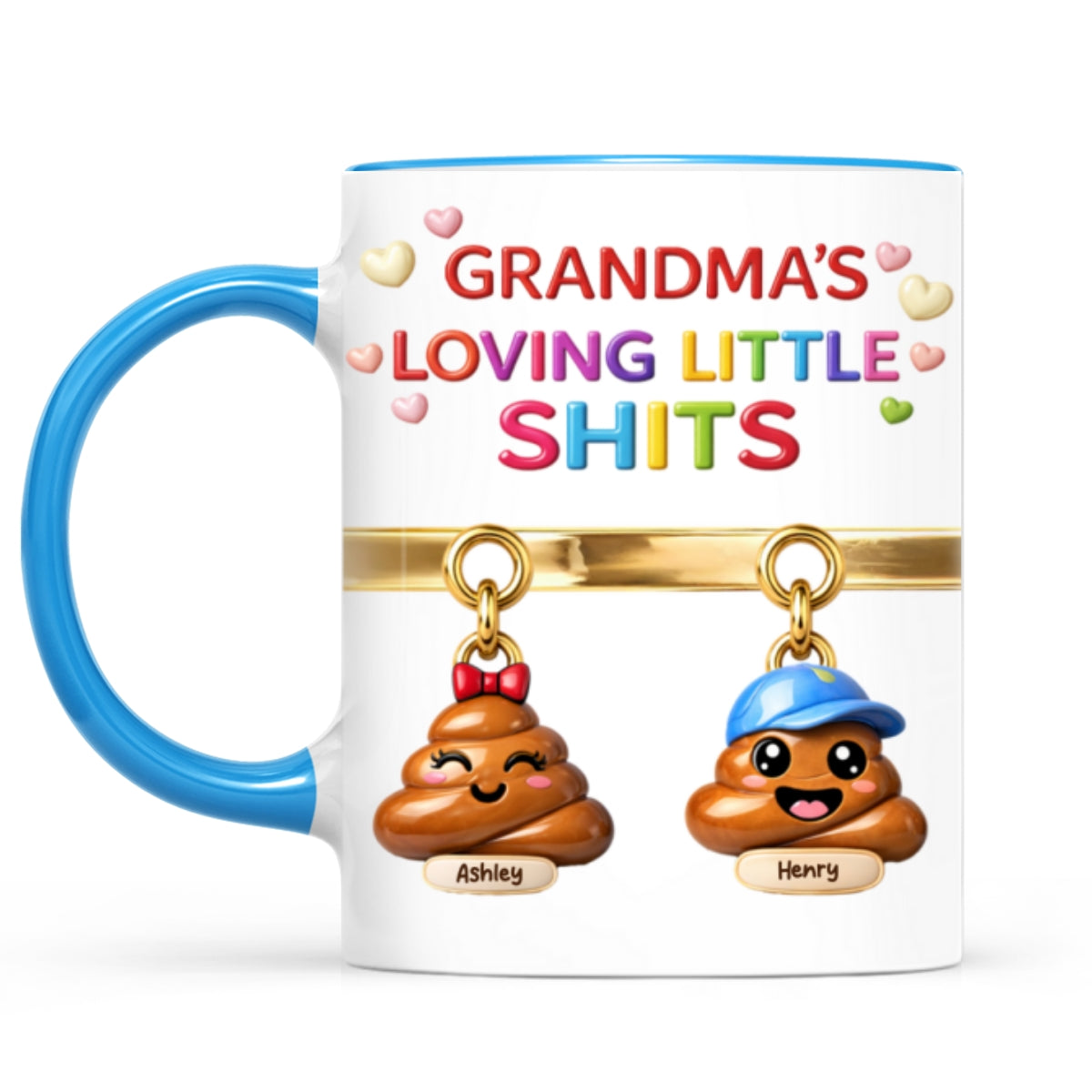 Grandma Mom's Loving Little Shi*t - Personalized Mug - Funny Mother's Day Gift for Grandma, Mom