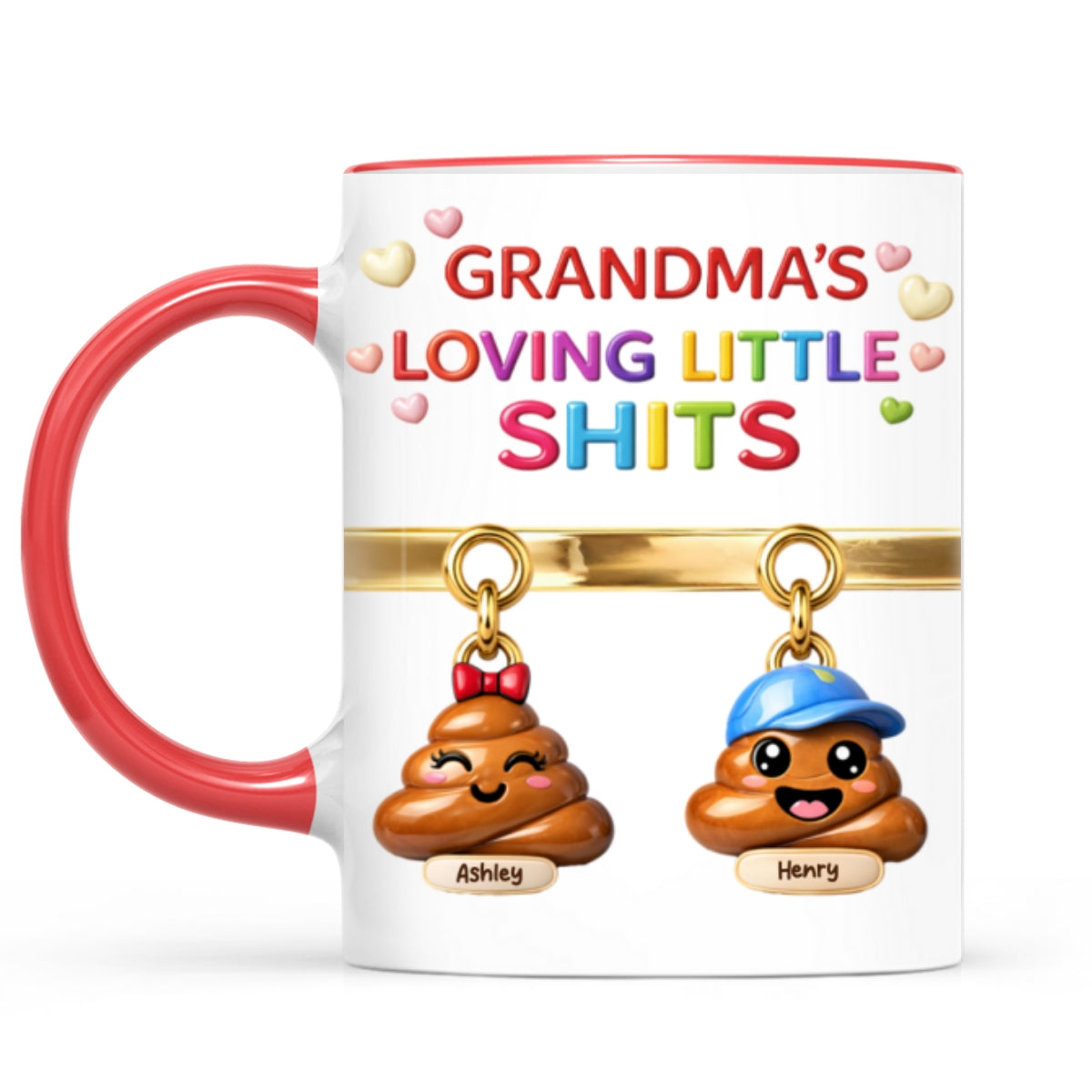 Grandma Mom's Loving Little Shi*t - Personalized Mug - Funny Mother's Day Gift for Grandma, Mom
