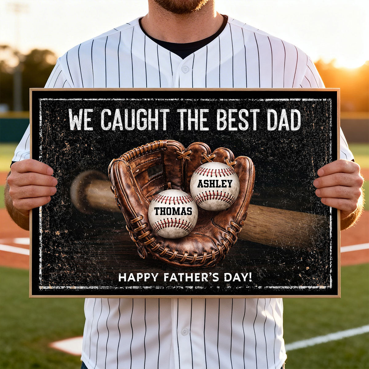 We Caught The Best Dad - Personalized Poster - Heartfelt Father's Day Gift for Dad, Husband