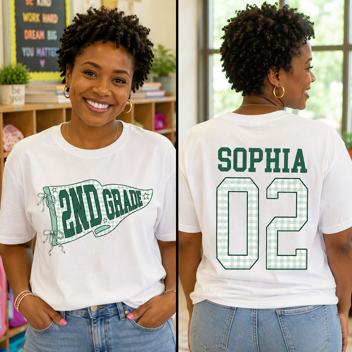 Teacher Team Grade Level - Personalized Double-Sided Shirt - Back To School Gift For Teacher