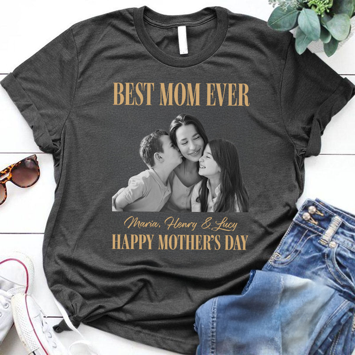Trending Vintage Best Mom Ever - Personalized Shirt - Mother's Day Gift For Mom