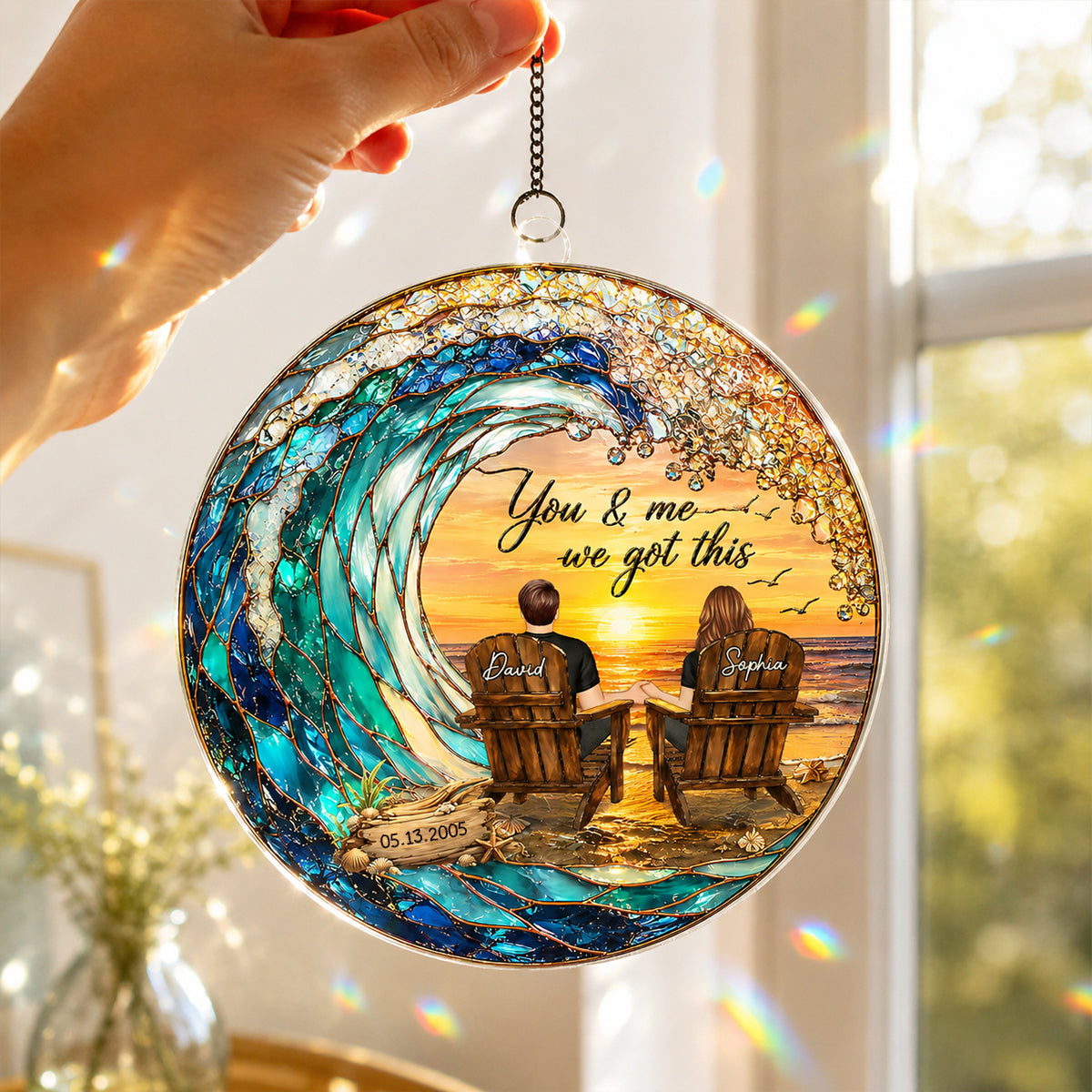 Couple We Got This - Personalized Suncatcher - Heartfelt Anniversary Gift for Her, for Him