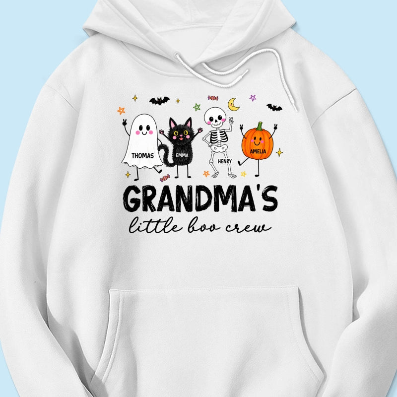 Grandma's Little Boo Crew Funny - Personalized Shirt - Halloween Gift For Grandma, Grandkids