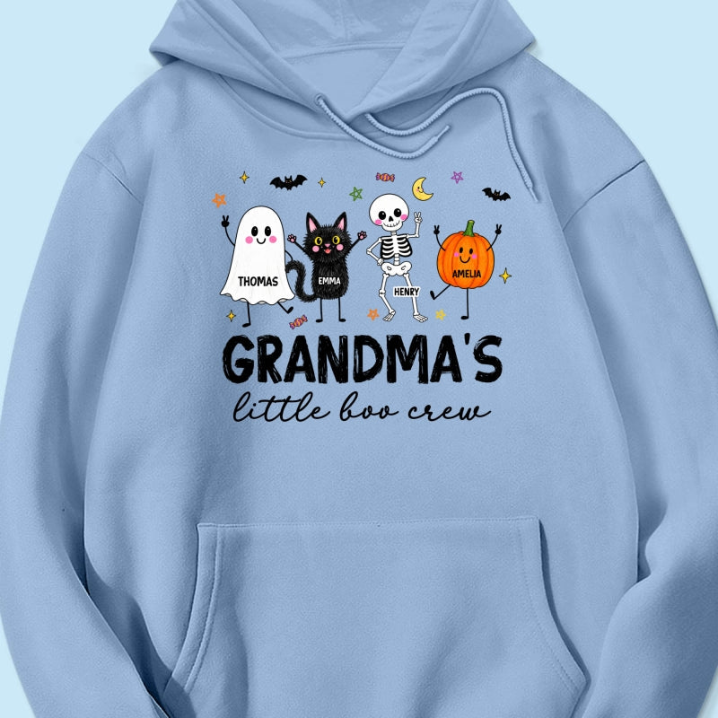 Grandma's Little Boo Crew Funny - Personalized Shirt - Halloween Gift For Grandma, Grandkids