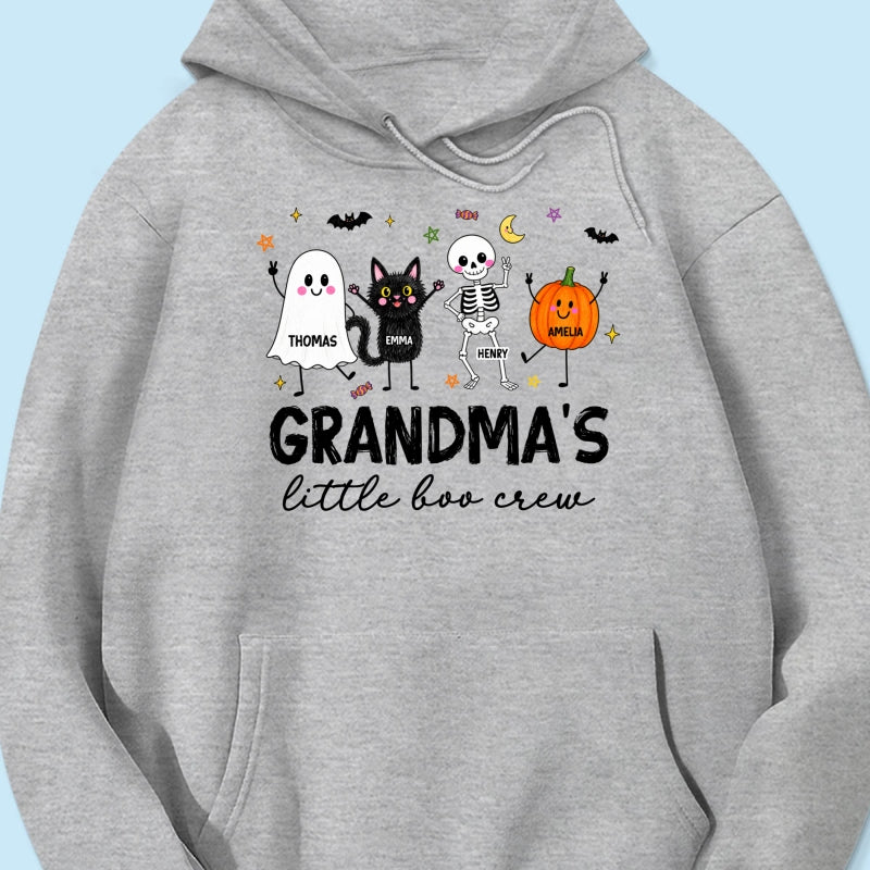 Grandma's Little Boo Crew Funny - Personalized Shirt - Halloween Gift For Grandma, Grandkids