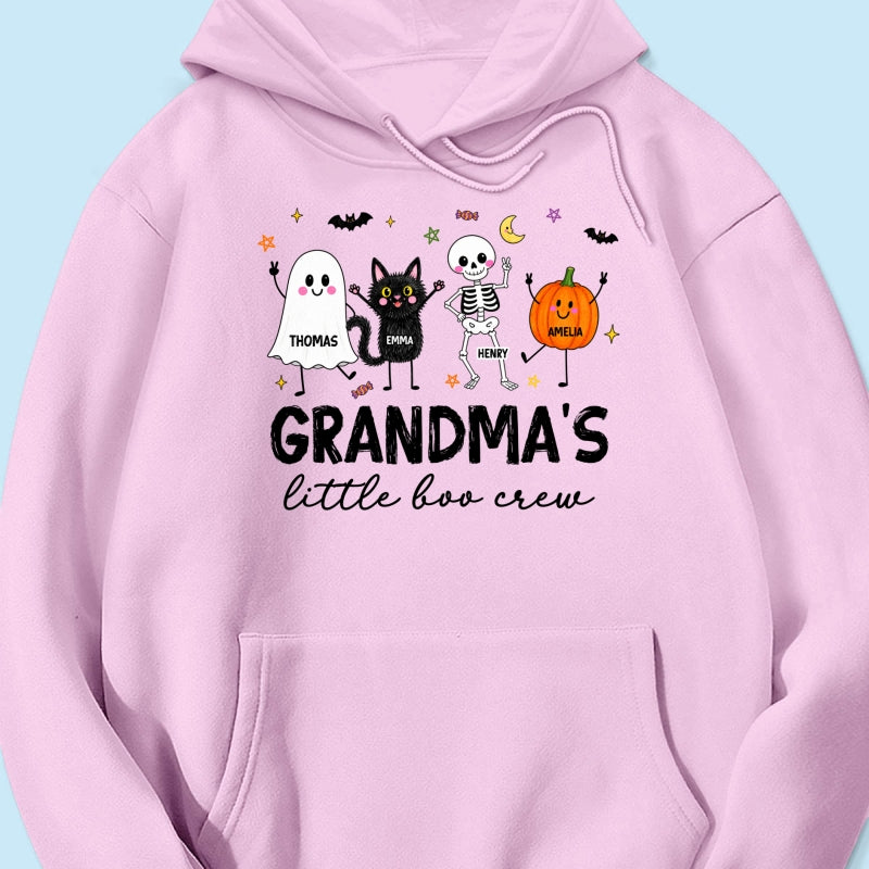 Grandma's Little Boo Crew Funny - Personalized Shirt - Halloween Gift For Grandma, Grandkids