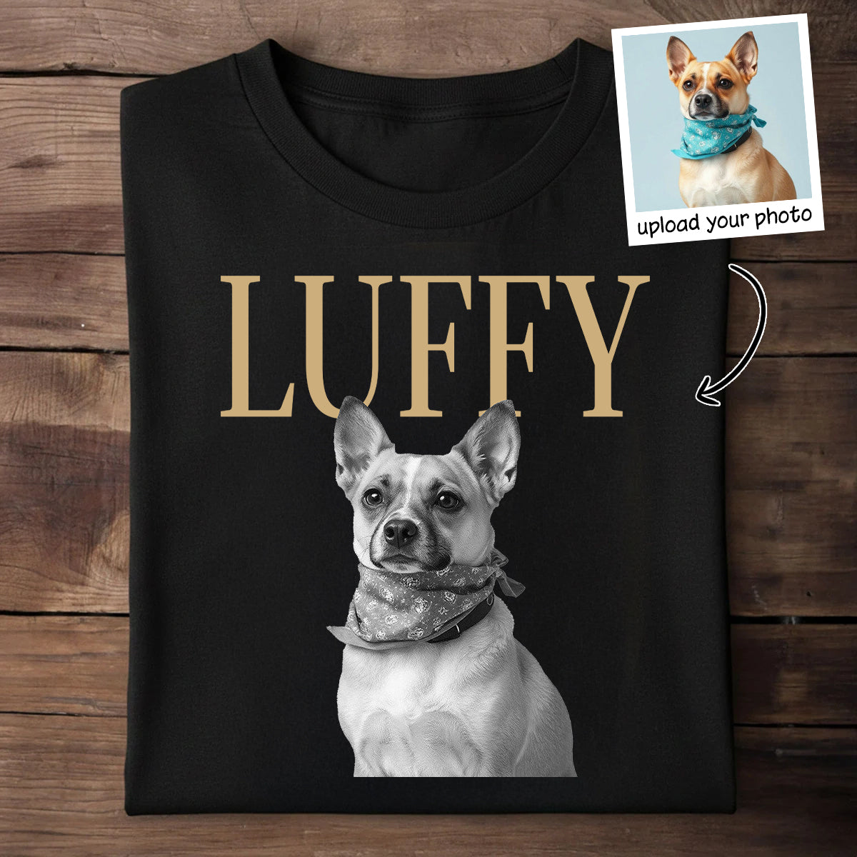 Custom Pet Photo And Name - Personalized Shirt - Vintage Shirt for Pet Lovers