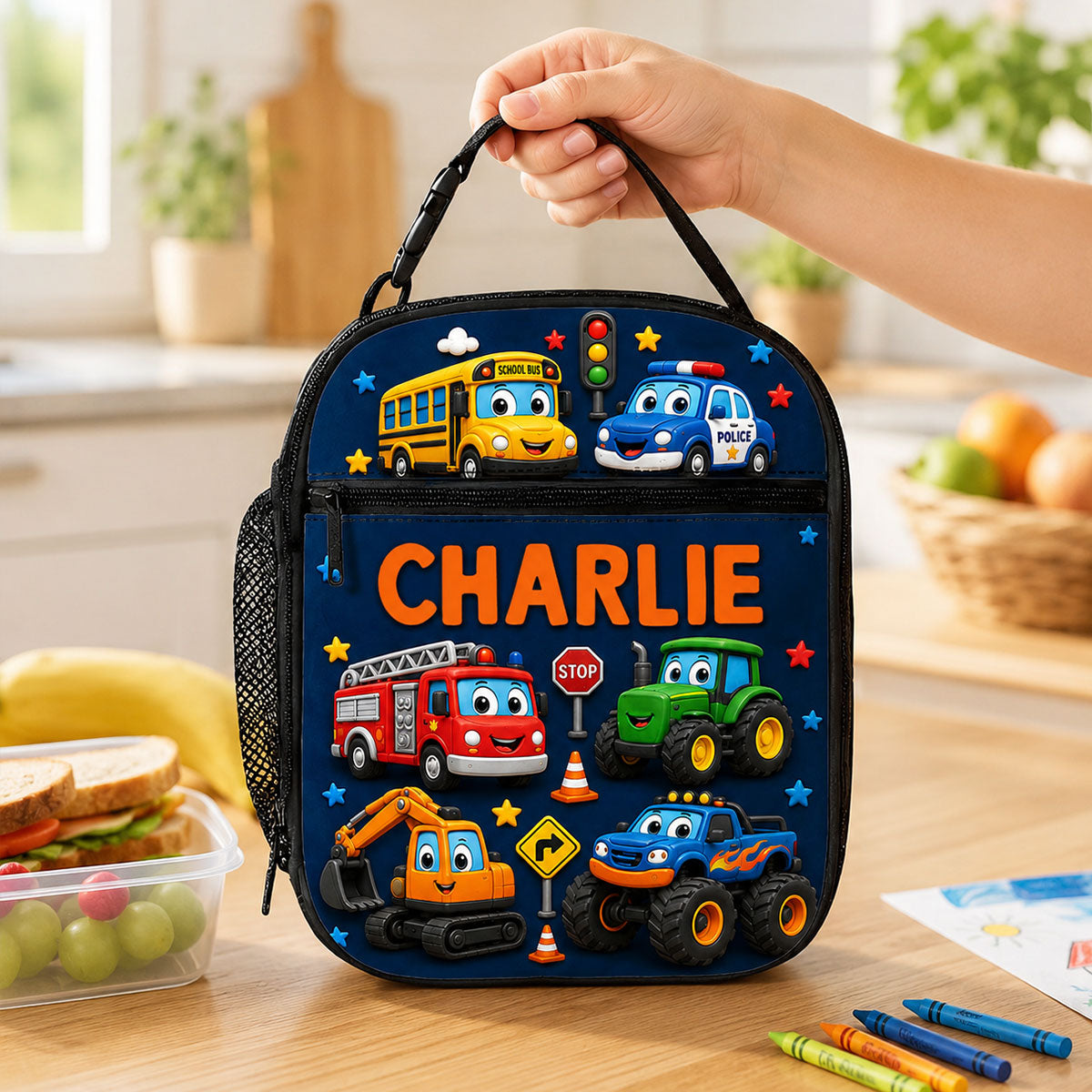 On-trend Animal Design for Boys Girls - Personalized Insulated Kid Lunch Bag - Back to School Gift for Kids
