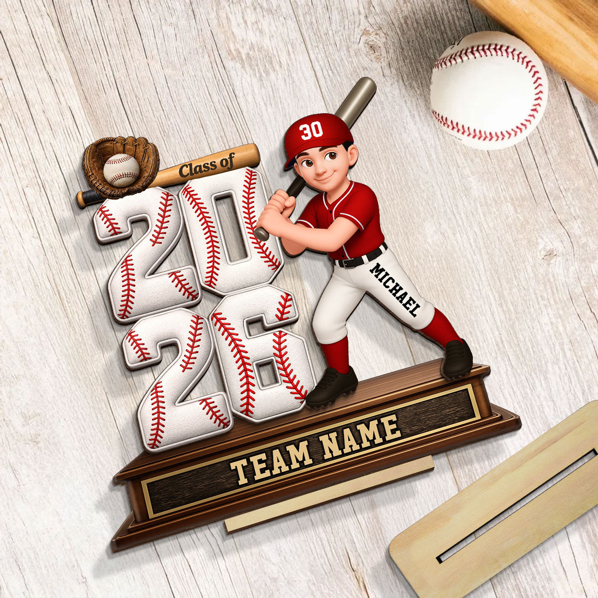 Baseball Senior Class Of 2026 2027 - Personalized 2-Layered Wooden Plaque - Graduation Gift For Son, Daughter, Graduates