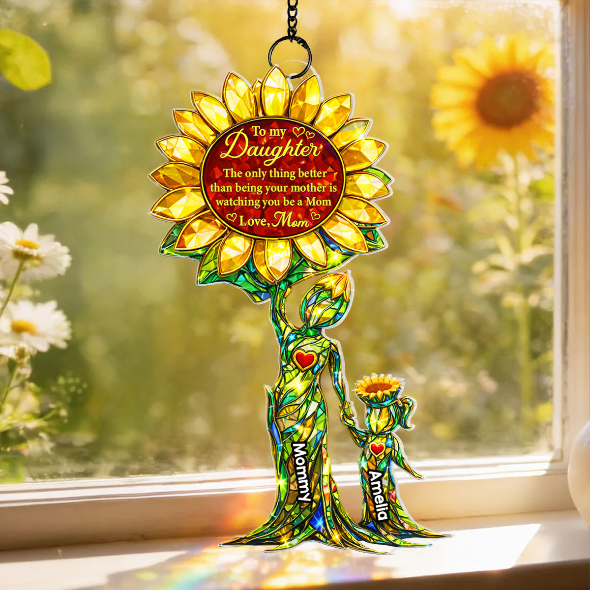 Watching You Be a Mom Mother Daughter - Personalized Suncatcher - Heartfelt Mother's Day Gift for Daughter