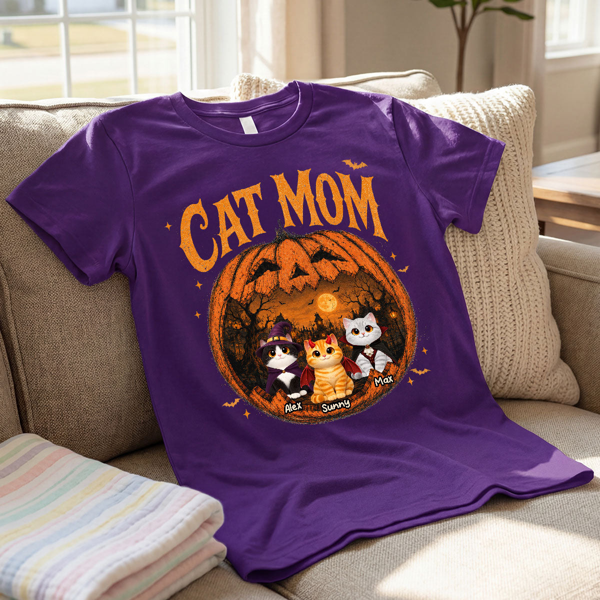 Trending Pumpkin Cats - Personalized Shirt - Halloween Gift For Cat Lovers