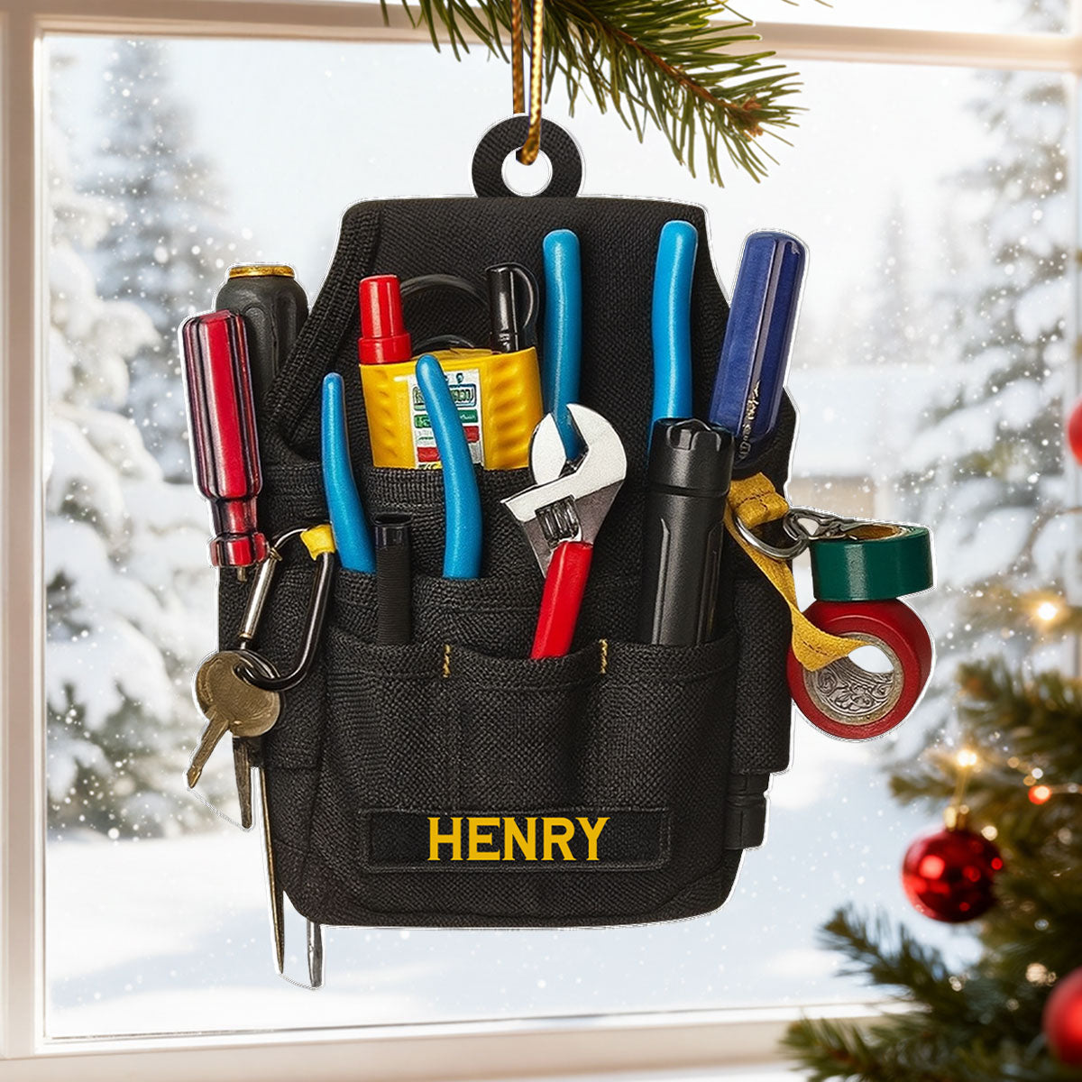 Tools of a True Craftsman – Personalized Acrylic Ornament – Perfect Gift for Skilled Electrician, Lineman