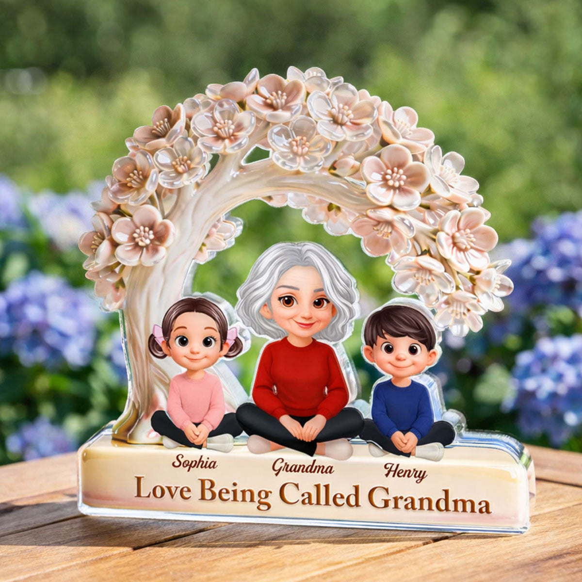 Love Being Called Grandma - Personalized Acrylic Block Plaque - Mother's Day Gift for Grandma, Mom, Wife