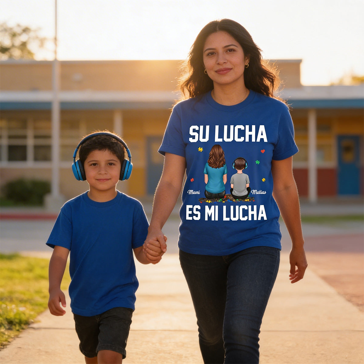 Su Lucha As Mi Lucha His Fight Is My Fight - Personalized Shirt - Autism Awareness Shirt