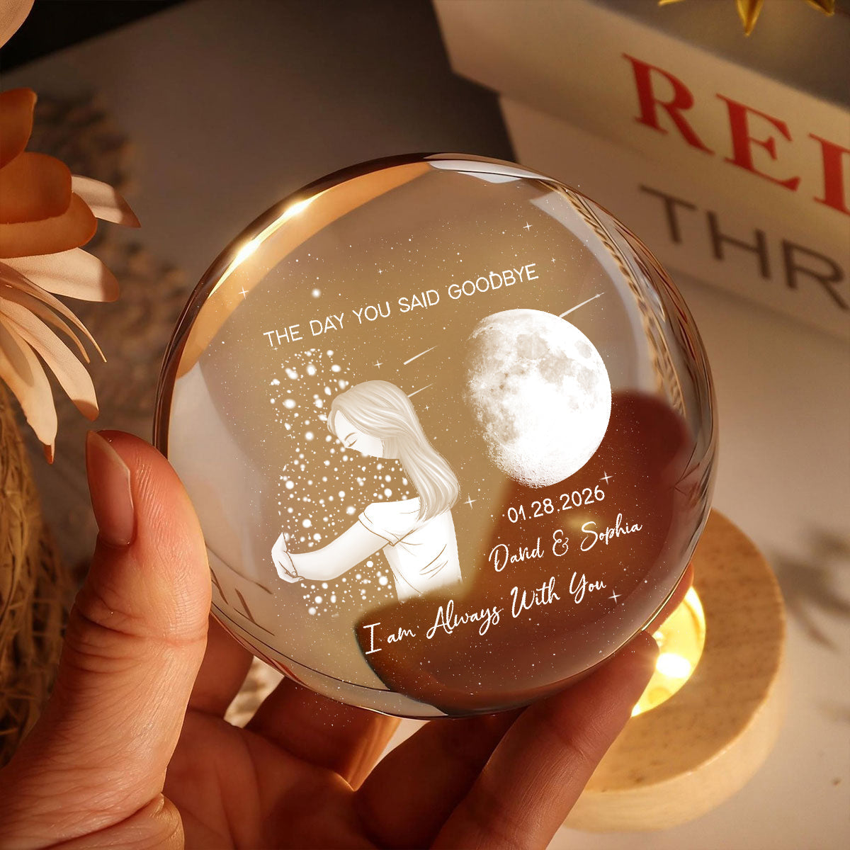 The Day You Said Goodbye Moon Phase - Personalized Poster - Memorial Sympathy Gift
