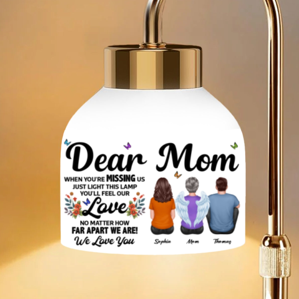 Dear Mom When You Are Missing Us - Personalized Candle Warmer Lamp - Mother's Day Gift For Mom