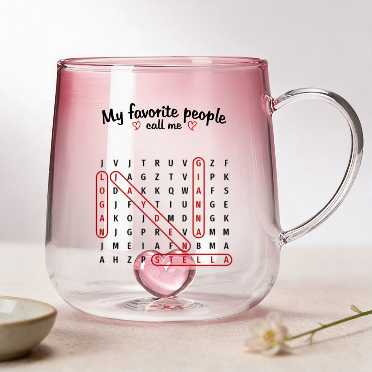 My Favorite People Call Me Grandma - Personalized Glass Mug - Mother's Day Gift for Mom, Grandma