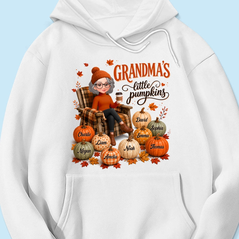 Grandma's Little Pumpkins - Personalized Shirt - Trendy Fall Tee for Grandma
