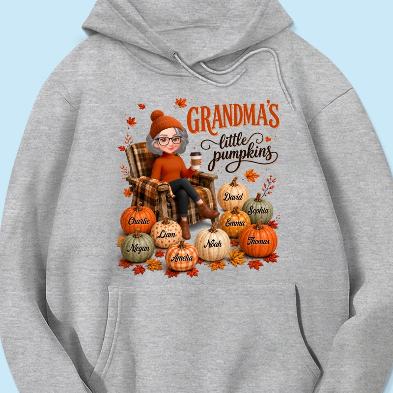 Grandma's Little Pumpkins - Personalized Shirt - Trendy Fall Tee for Grandma