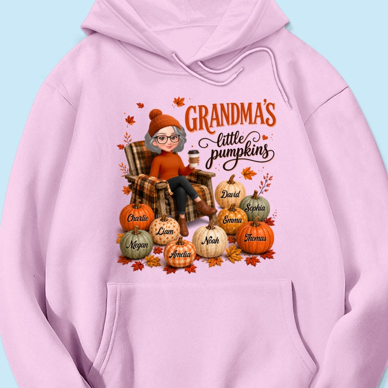 Grandma's Little Pumpkins - Personalized Shirt - Trendy Fall Tee for Grandma