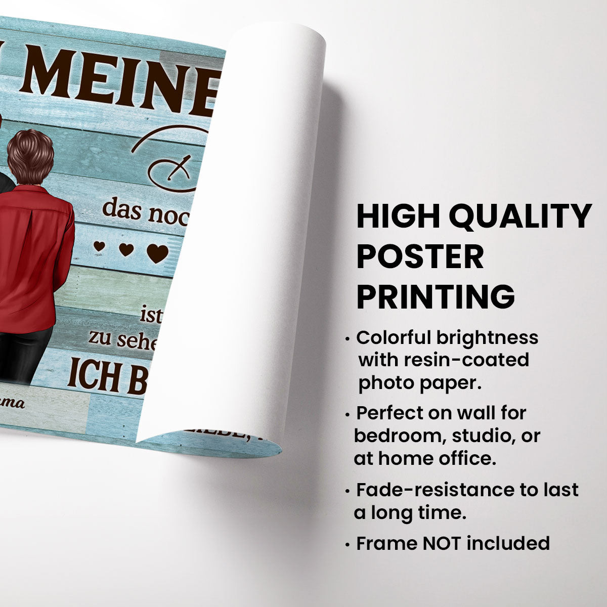 An meinen Sohn - Alles Gute zum Vatertag - Personalisiertes Poster - Vatertagsgeschenk für den Sohn