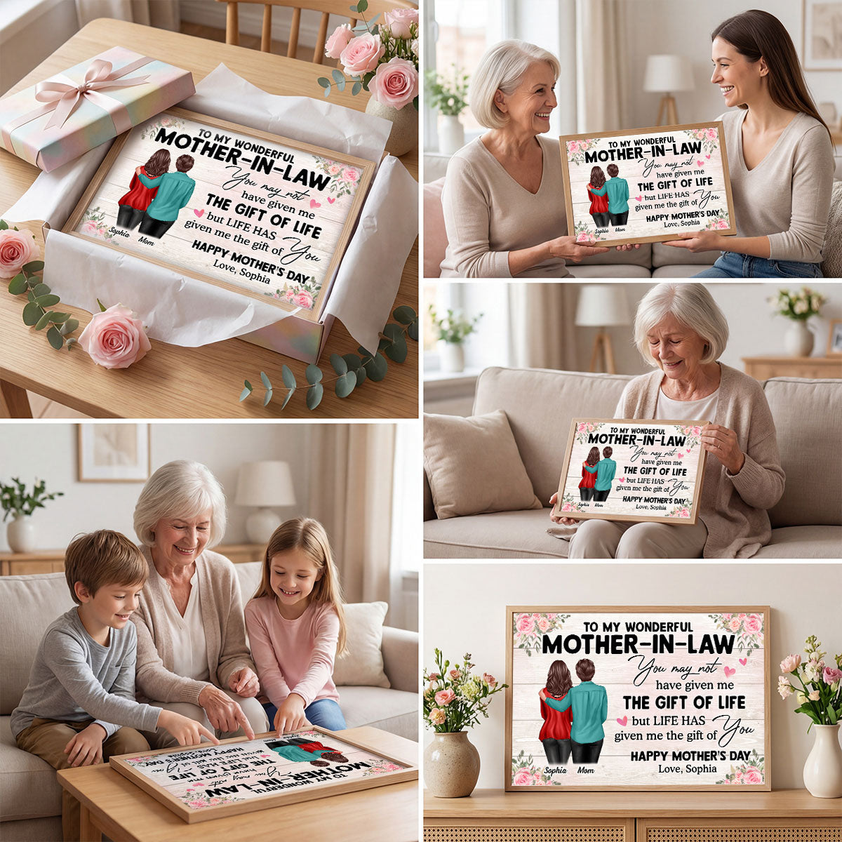 To My Mother-In-Law Happy Mother's Day - Personalized Poster - Heartwarming Mother's Day Gift For Mother-In-Law