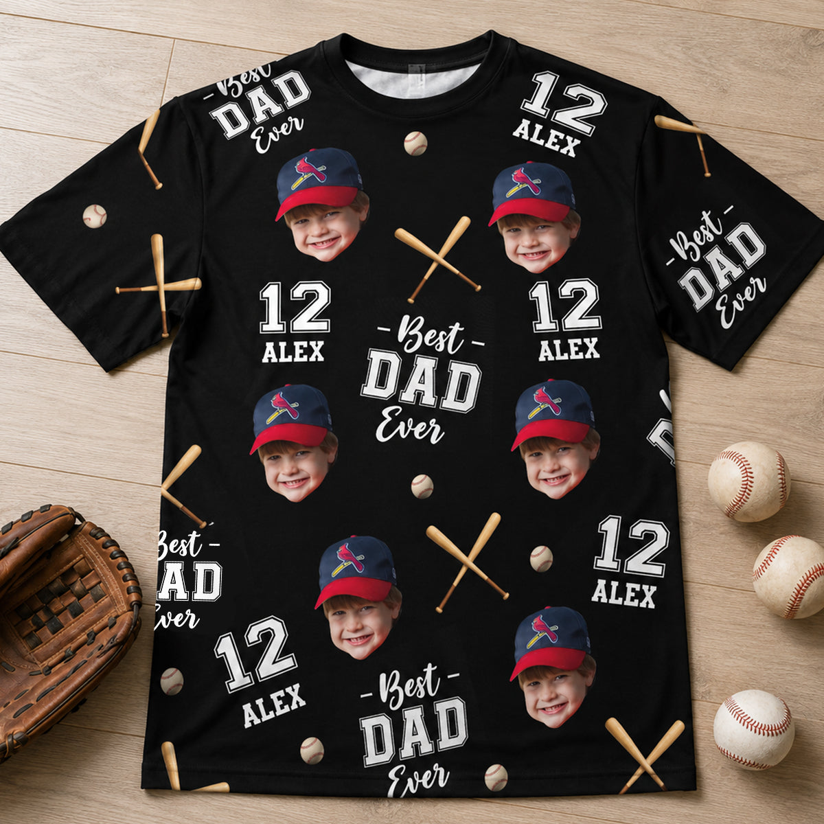 Best Dad Ever Baseball Dad - Personalized Shirt - Heartfelt Gift For Dad, Husband